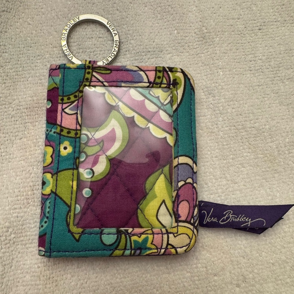 Vera Bradley Vibrant Patterned Keychain Wallet